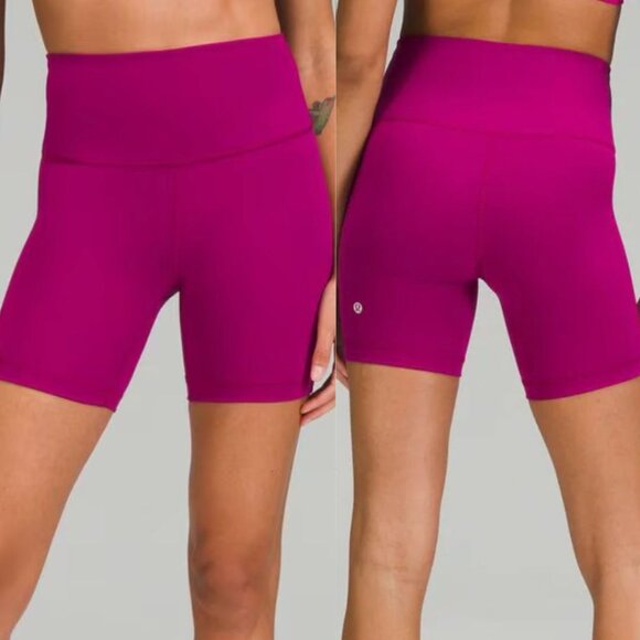 Lululemon Wunder Train High-Rise Short 6" in Magenta Purple - Picture 1 of 1